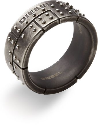 Diesel Hot Rivet Logo Ring - Lyst