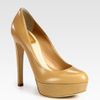 Dior Miss Leather Platform Pumps in Gold (black) - Lyst