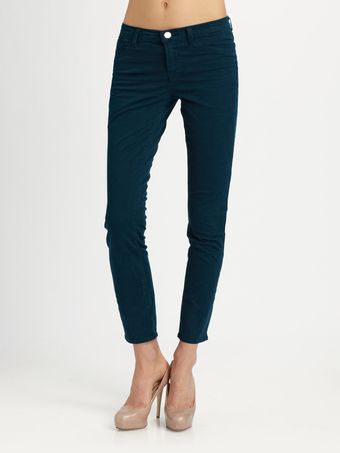 J Brand Mid-rise Skinny Twill Pants - Lyst