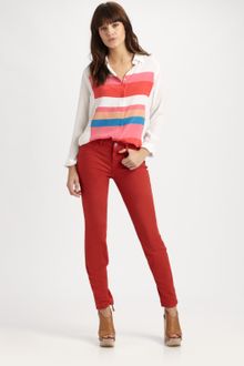 J Brand Skinny Twill Pants - Lyst
