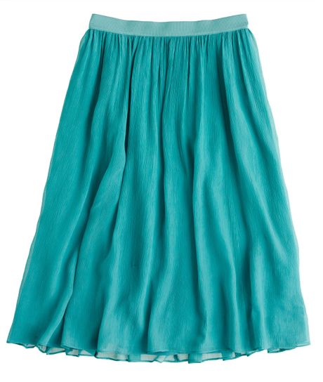 J.crew Crinkle Chiffon Skirt in Blue (warm peacock) - Lyst