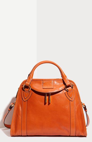 Marc Jacobs Classic Wellington Leather Satchel in Orange (pumpkin) - Lyst