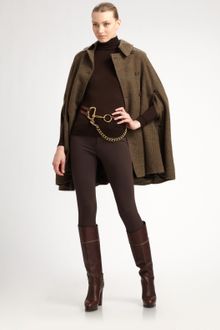 Ralph Lauren Black Label Wool Cape - Lyst