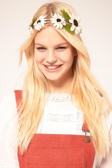 Asos Flower Hessian Headband - Lyst