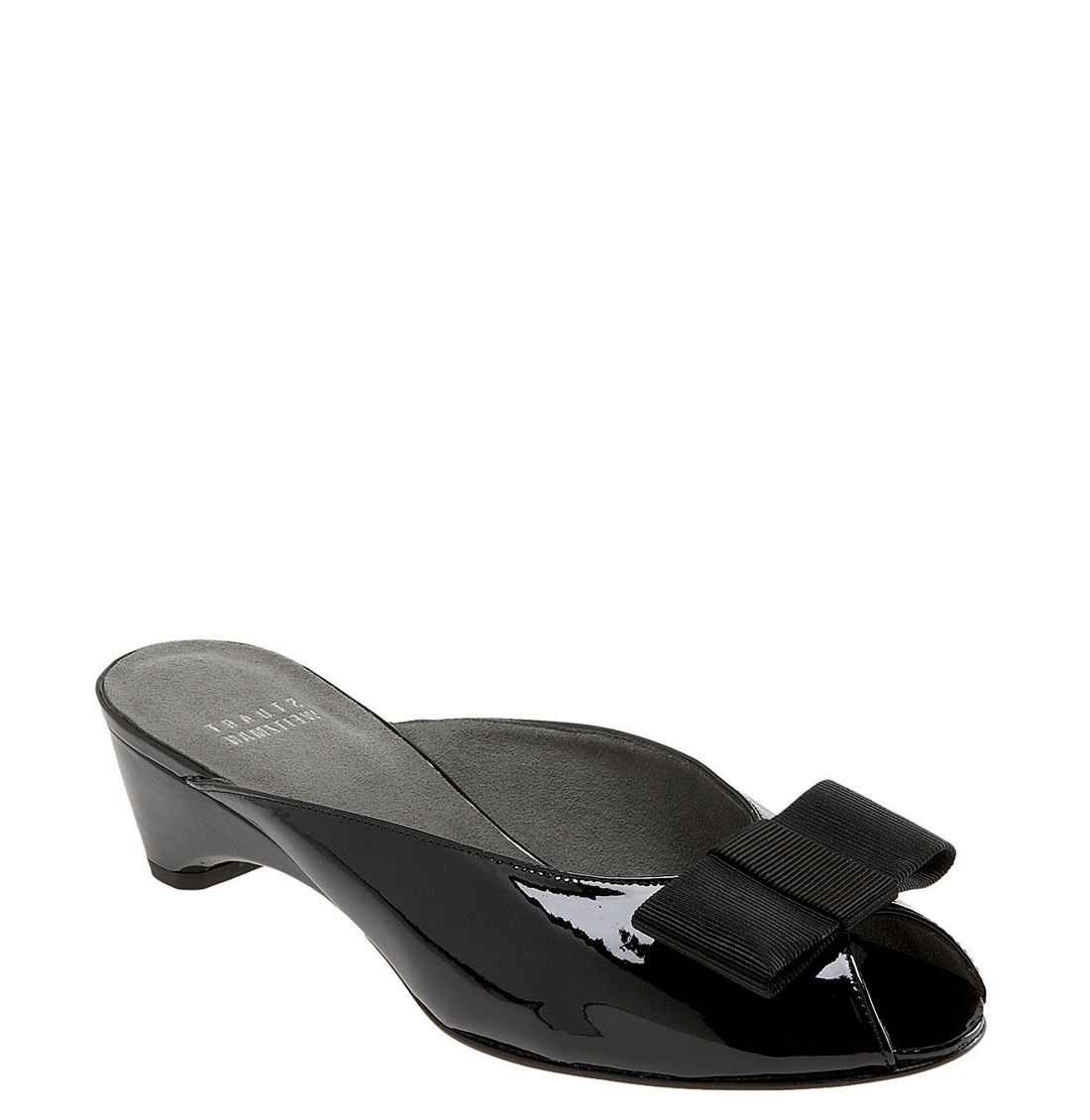 stuart weitzman black patent flats