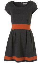 Topshop Pleat Skirted Dress By Wal G**