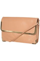 Topshop Frame Leather Crossbody Bag