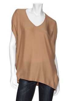 Vince Oversized Silk Tee - Lyst