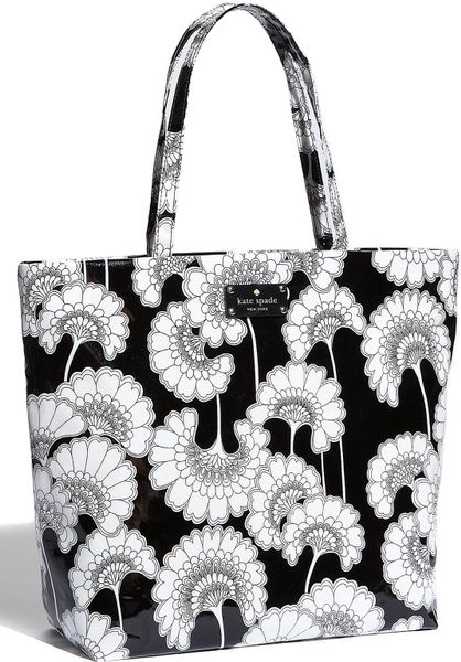 Kate Spade Daycation Coated Canvas Bon Shopper in Black (black/cream japanese floral) - Lyst
