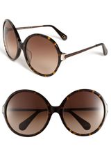 Diane Von Furstenberg 'Lais - Oversize' Round Sunglasses