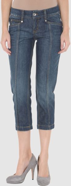 Moschino Jeans Denim Capris - Lyst