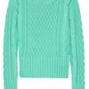 Acne Lia Cable Knit Sweater in Blue - Lyst