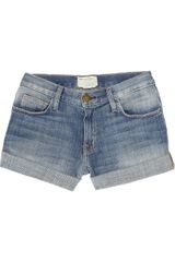 Current/Elliott The Boyfriend Mid-rise Stretch-denim Shorts