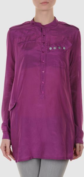 Diesel Long Sleeve Shirt in Purple (mauve) - Lyst