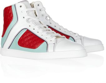 Gucci Patchwork Leather High-top Sneakers - Lyst