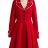 Modcloth In Love And Beyond Coat in Red (strawberry) - Lyst
