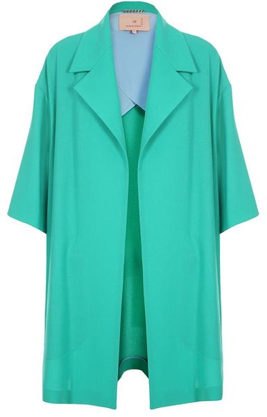 Roksanda Ilincic Unstructured Crepe Wool Jacket in Green - Lyst