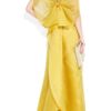 Valentino Bowback Silkorganza Gown in Yellow - Lyst