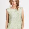 Alice + Olivia Sequin Top in Green - Lyst