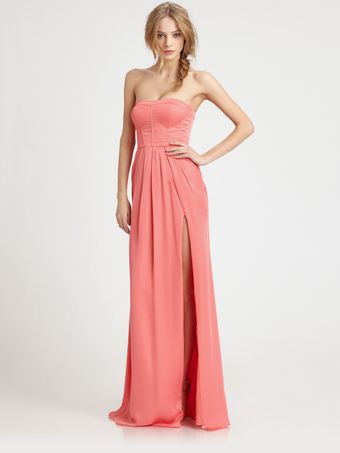BCBGMAXAZRIA Strapless Enya Gown - Lyst