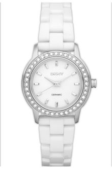 DKNY Round Ceramic Bracelet Watch - Lyst