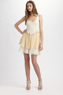 Elizabeth And James Isabella Tiered Silk Dress - Lyst