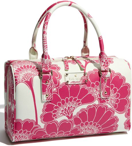Kate Spade Japanese Floral  Melinda Satchel in Pink (stunning pink) - Lyst