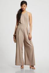Rogan Pleated Open-back Silk Jumpsuit