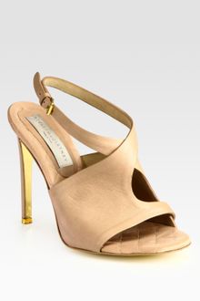 Stella McCartney Faux Leather & Metallic Leather Slingback Sandals - Lyst