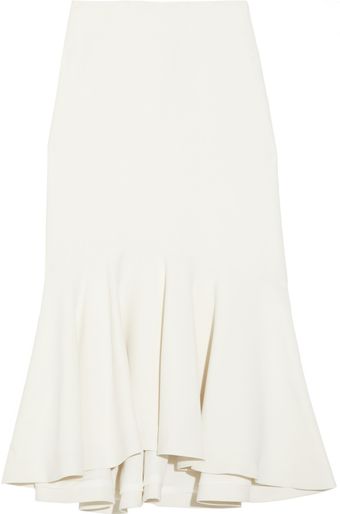 Alexander McQueen Fishtail Crepe Skirt - Lyst
