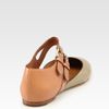 Chloé Leather Buckle Flats in Beige - Lyst