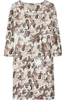 Emma Cook Sequin-print Cotton and Silk-blend Shift Dress - Lyst