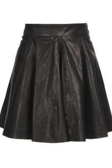 Felder Felder Pleated Leather Mini-skirt - Lyst