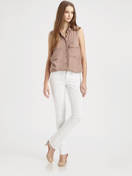 Goldsign Misfit Slimleg Jeans in Beige (desert) - Lyst