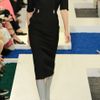 Jil Sander Longitude Structured Cottontwill Dress in Black - Lyst
