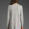 Lanston Tissue Jersey with Rib Boyfriend Pullover in Gray (heather grey) - Lyst