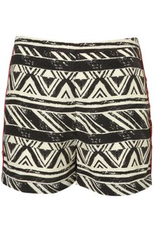 Topshop Aztec Flat Front Shorts - Lyst