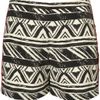 Topshop Aztec Flat Front Shorts in Black - Lyst