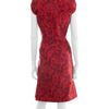 Zac Posen Tafetta Leopard Dress in Red - Lyst