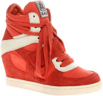 Ash Cool Suede Strapped Wedge Trainers - Lyst
