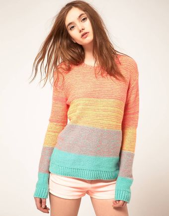  Jumper In Space Dye Colour Block 