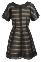 Balenciaga Striped-effect Silk Organza Dress