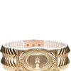 Balmain Gold Plated Brass Leather Belt in Gold (white) - Lyst