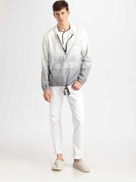 Band Of Outsiders Nylon Windbreaker in White for Men - Lyst