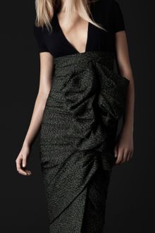Burberry Prorsum Silk Blend Print Dress - Lyst