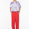 Diane Von Furstenberg Athos Pant in Red (cherry) - Lyst