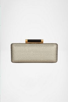 Diane Von Furstenberg Tonda Metallic Perforated Leather Clutch - Lyst