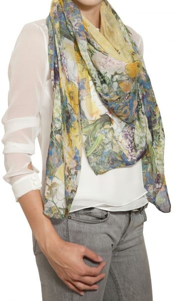 Erdem Printed Woven Cashmere Modal Scarf in Multicolor (multi) - Lyst