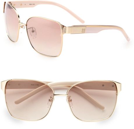 Givenchy Modified Square Sunglasses in Pink (black-gold) - Lyst