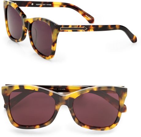 Karen Walker Modified Cateye Sunglasses/crazy Tortoise in Animal - Lyst